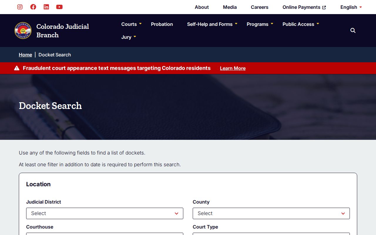 Jackson County warrant records search fields