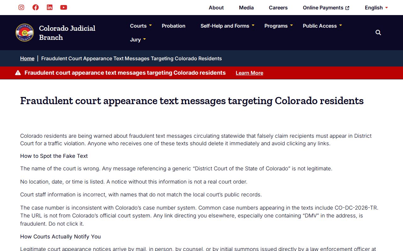 Jackson County warrant payment scam warning